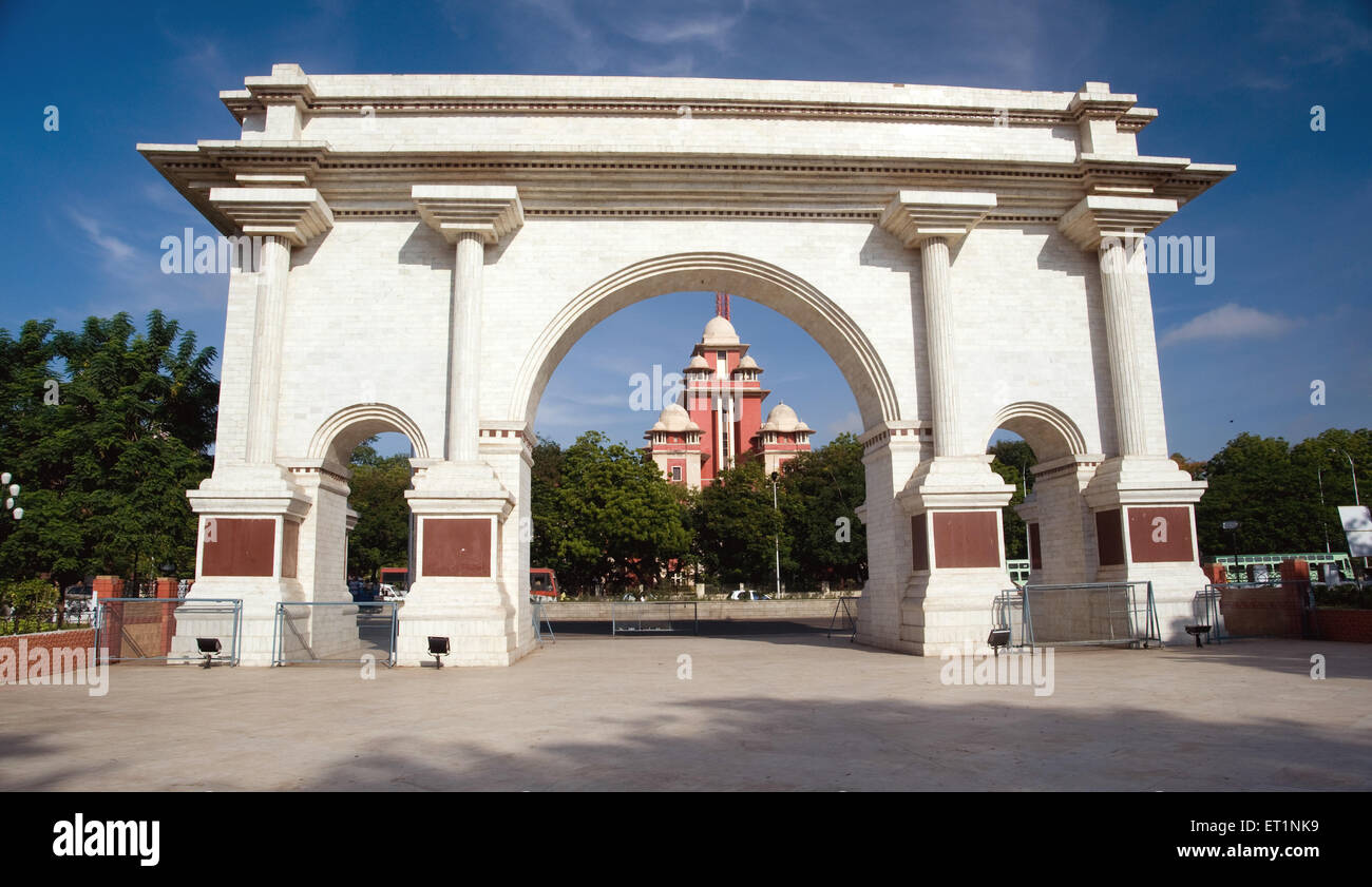 Gate of annas memorial at Madras Chennai ; Tamil Nadu ; India Stock Photo