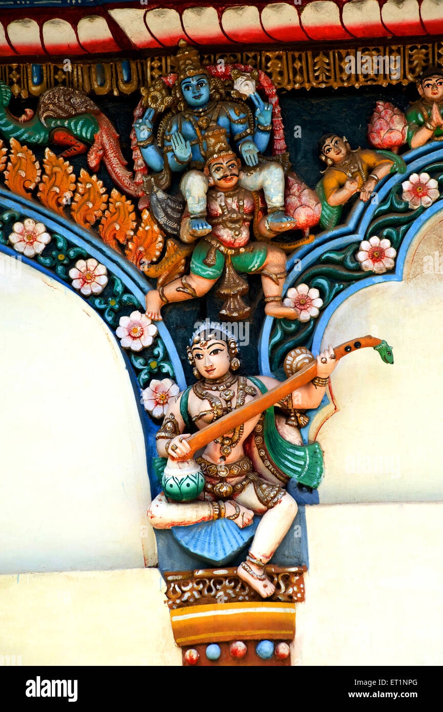 Decorative stucco at serfojis mahal at Thanjavur ; Tamil Nadu ; India