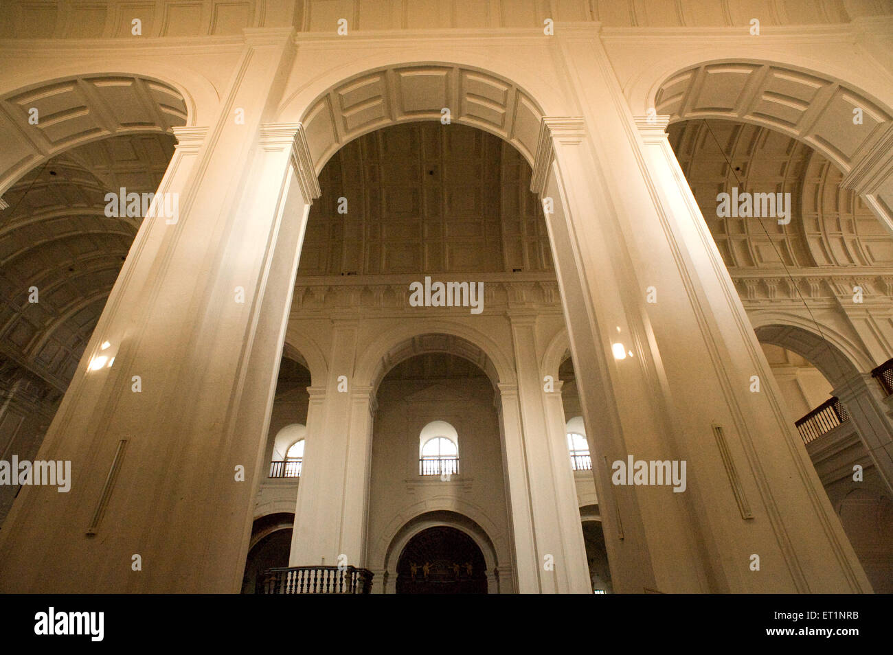 Inside se cathedral ; Old Goa ; India Stock Photo