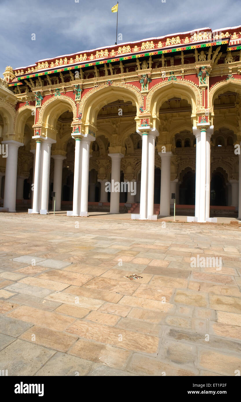 Thirumalai Nayak Palace, Thirumalai Nayakkar Palace, Dravidian architecture, Madurai, Tamil Nadu, India Stock Photo