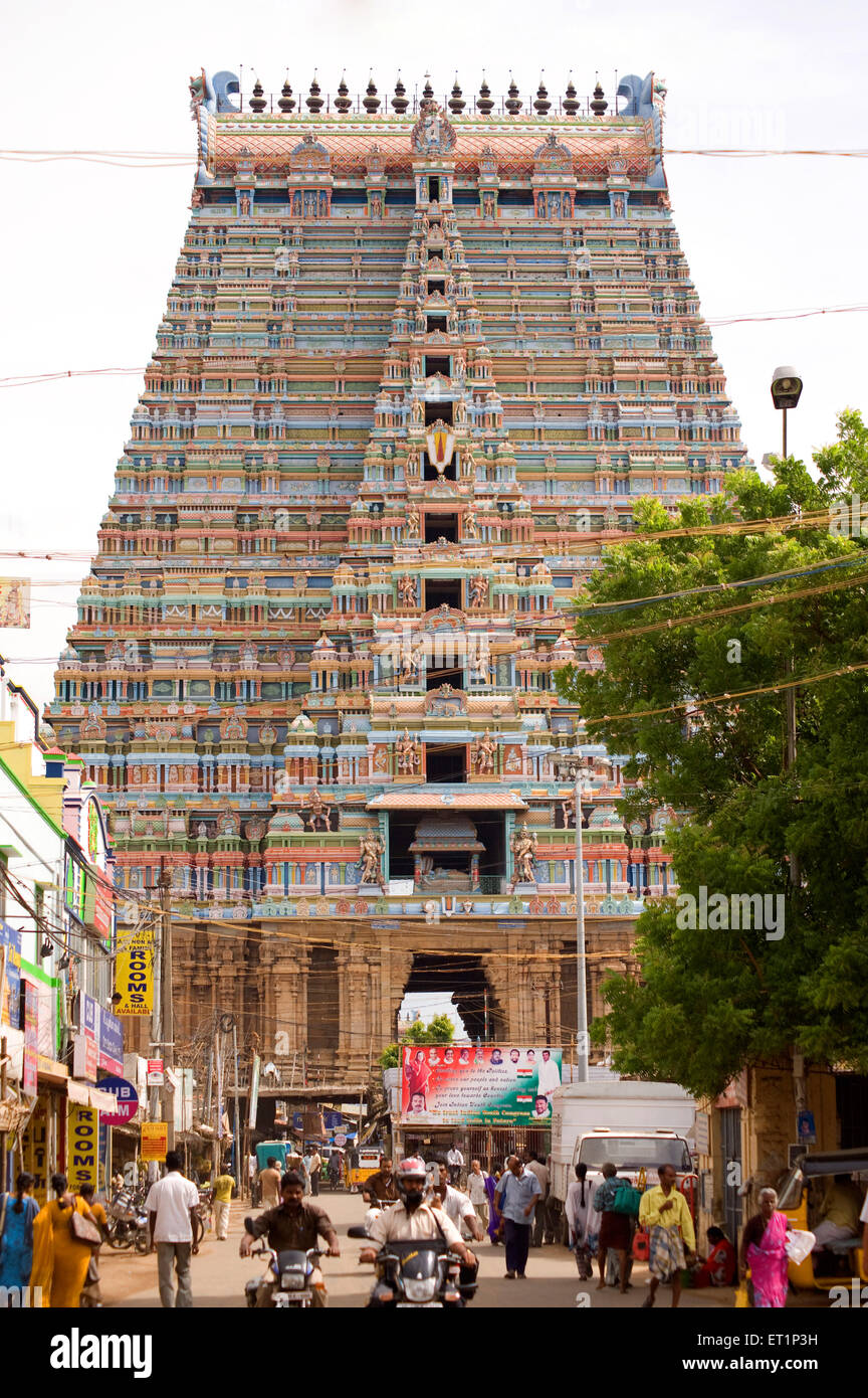 Rajagopuram ( Royal gate):this 13 tiered Gopuram (towered gate) is one of  the 21 gates of to the Ranganathaswamy Temple,… | Temple india, Temple  photography, Temple