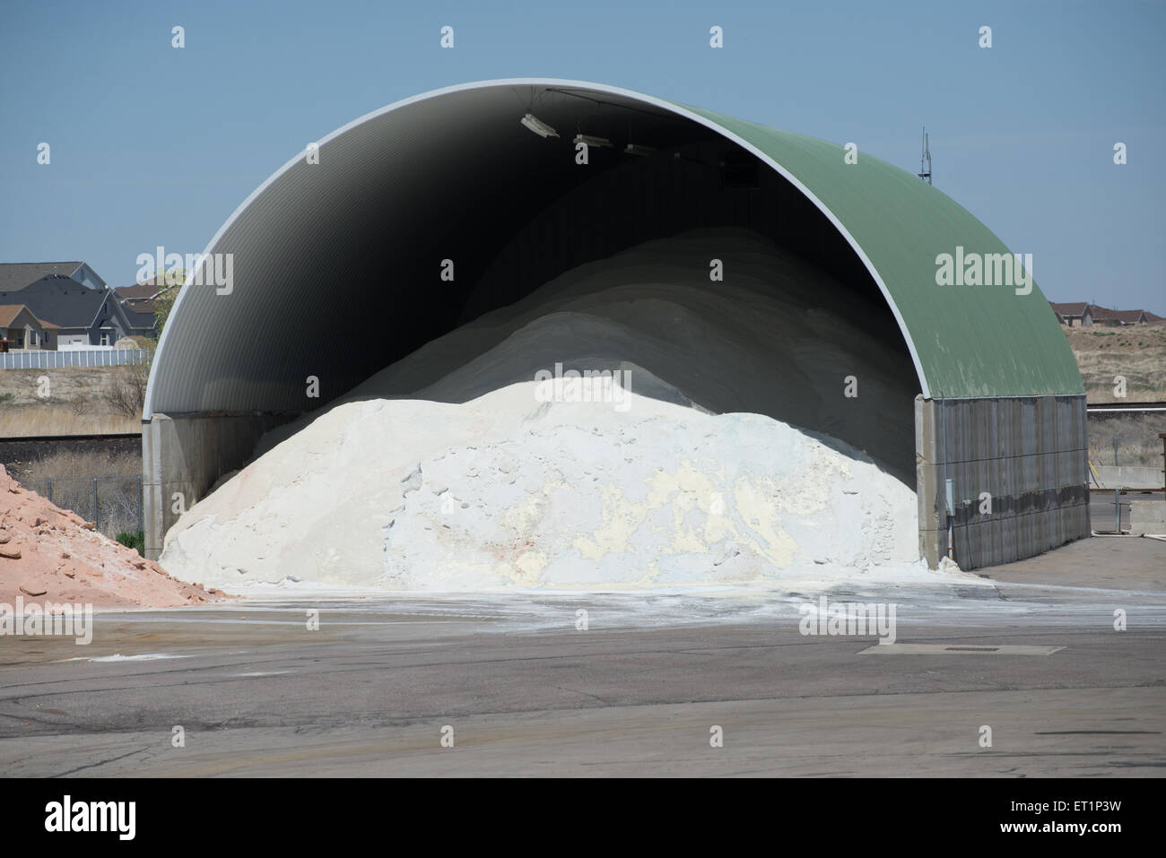 Winter Road Salt Storage Warehouse - West Jordan, Utah Stock Photo - Alamy