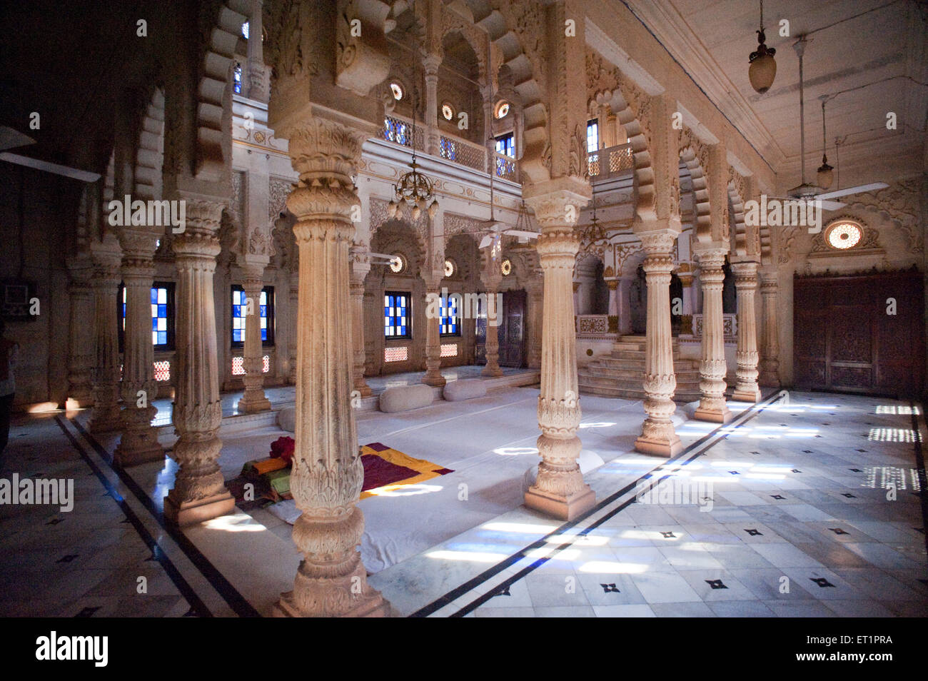 Interior in cenotaph of madhavrao scindia  at Shivpuri ; Madhya Pradesh ; India Stock Photo