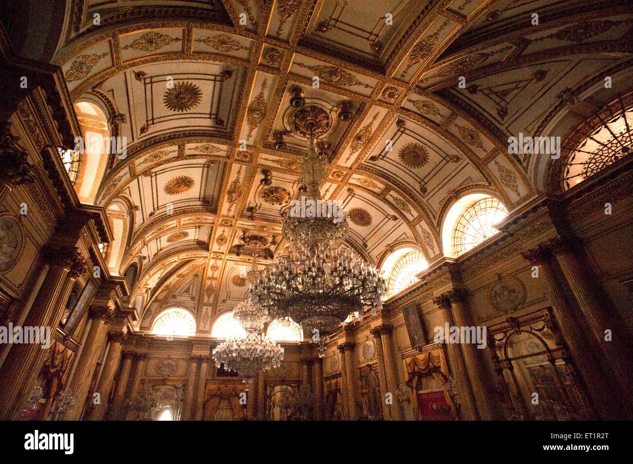 Darbar hall in scindia museum in jaivilas palace ; Gwalior ; Madhya Pradesh ; India Stock Photo