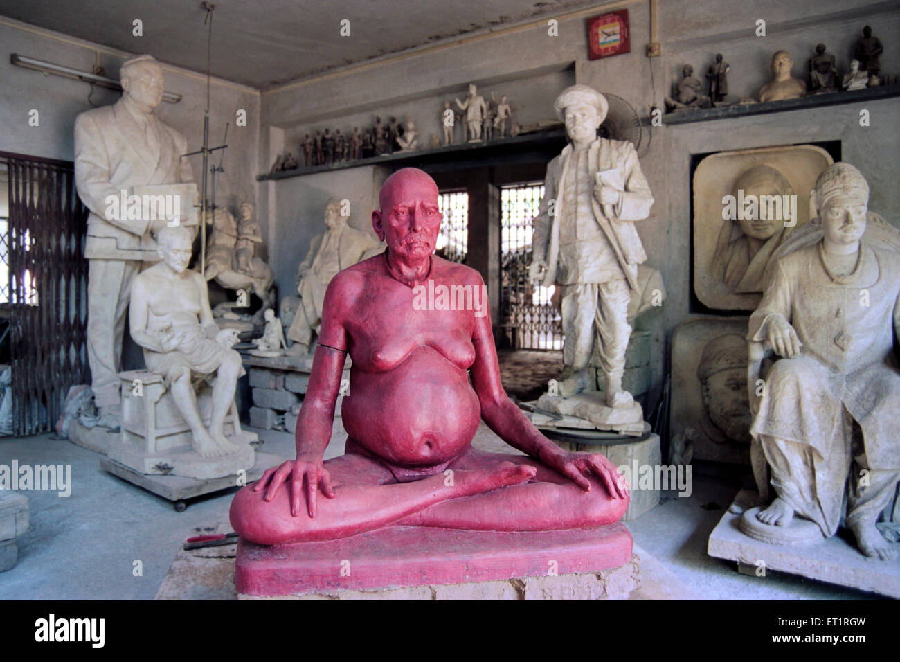 Statues in wax and plaster of paris ; Bombay ; Mumbai ; Maharashtra ; India Stock Photo