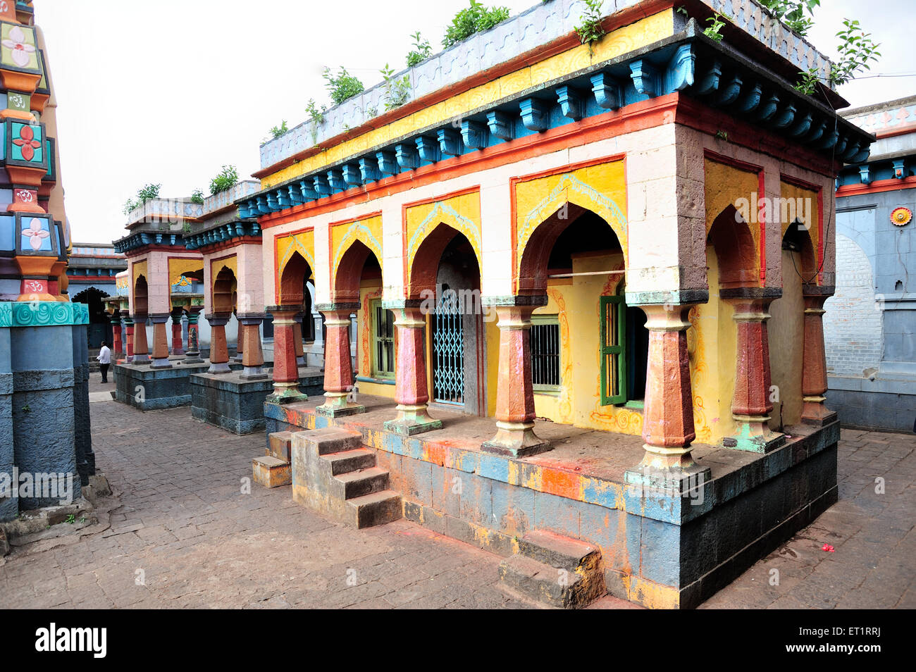 Small temple in Jagdamba Temple compound rashin karjat ahmednagar Maharashtra India Asia Stock Photo