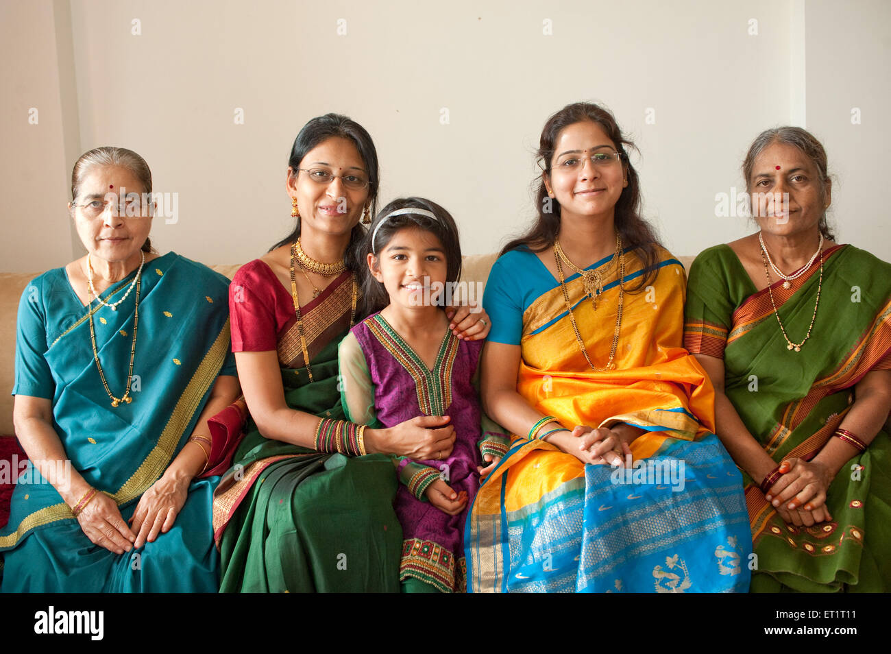 family women three generations grandmother mother daughter granddaughter MR#556 Stock Photo