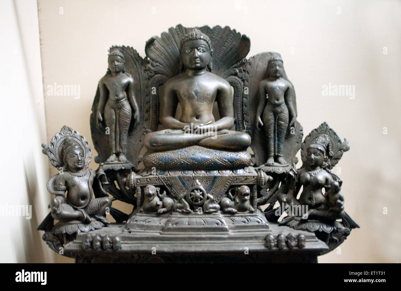 Jain Tirthankar Mahavir statue, Lord Mahavira, Baroda Museum, Vadodara, Gujarat, India, Asia Stock Photo