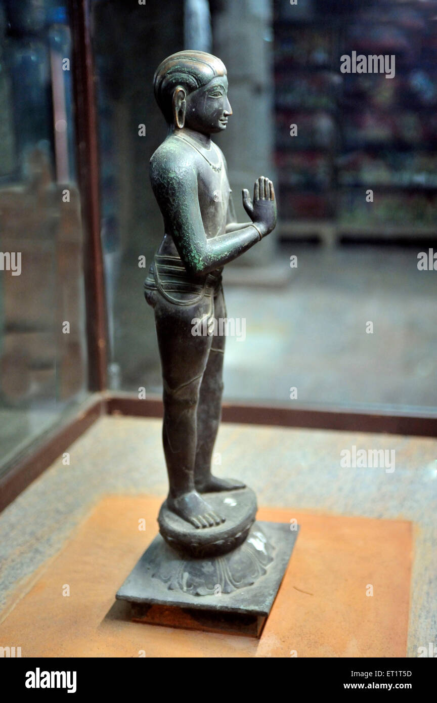 bronze statue of man chola dynasty in meenakshi temple madurai tamilnadu india Asia Stock Photo