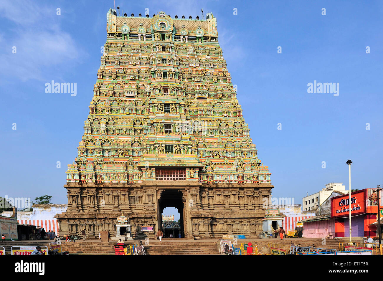 gopuram of tenkasi temple tamilnadu india Asia Stock Photo