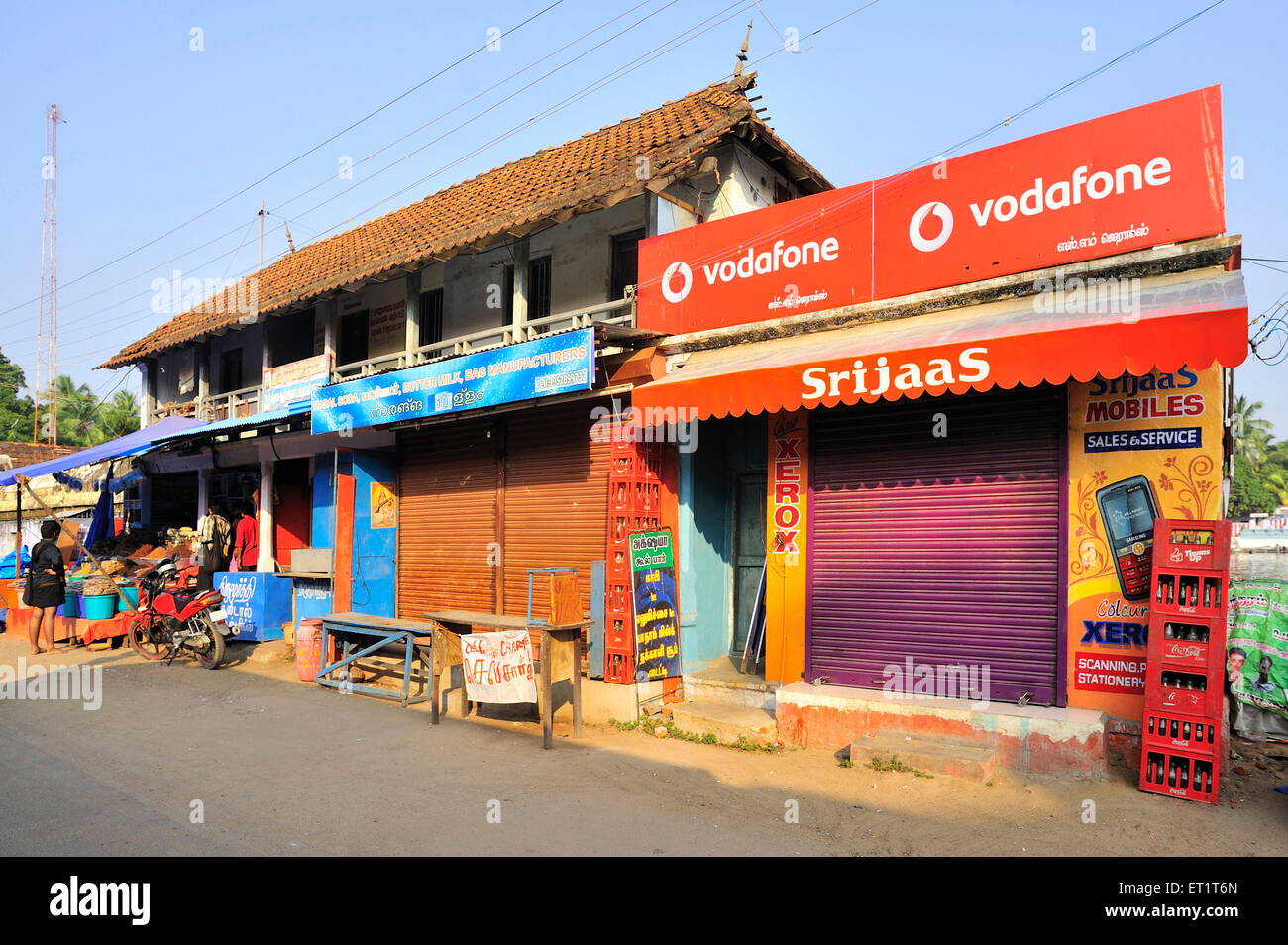 Market in suchindram at tamil nadu india Asia Stock Photo