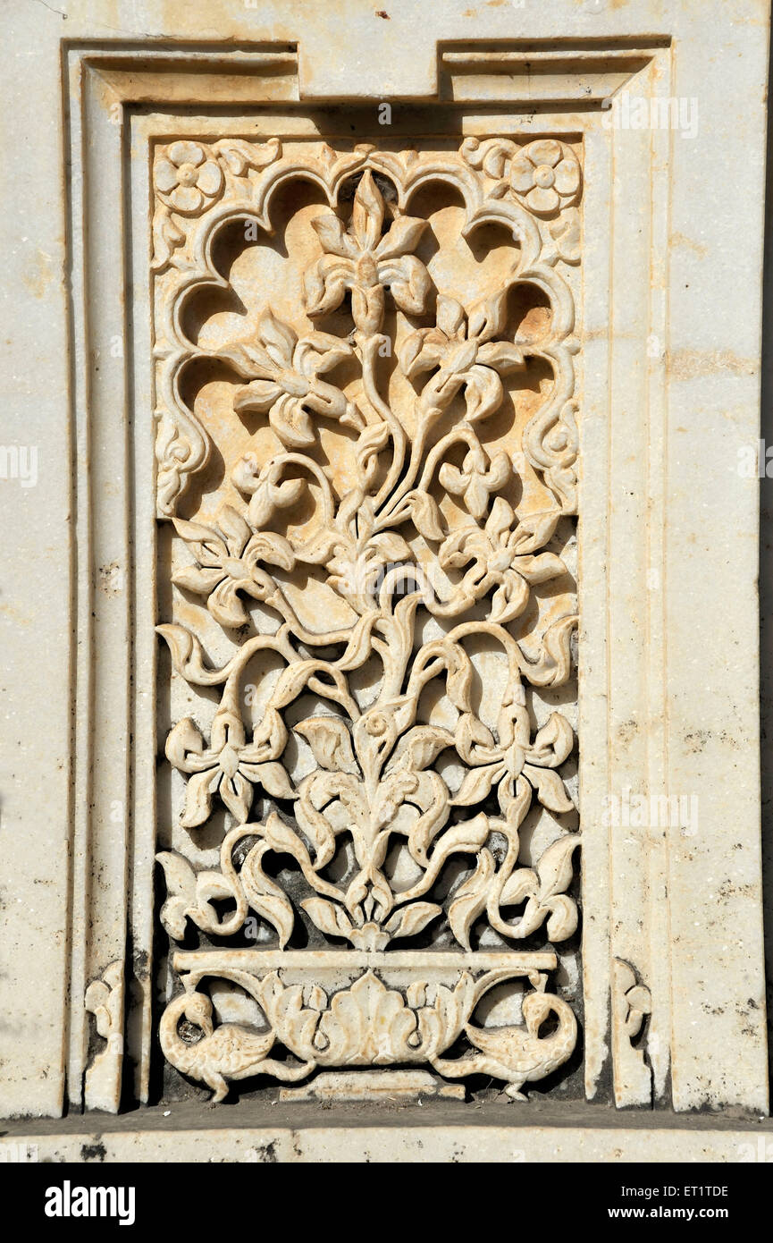 Decorative design on cenotaphs chhatries royal tomb at ahar in udaipur at rajasthan india Asia Stock Photo
