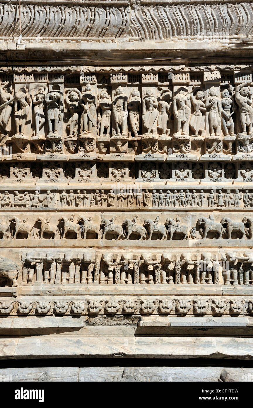 Women statues, Jagdish Temple, Vishnu temples, Udaipur, Rajasthan, India, Asia Stock Photo