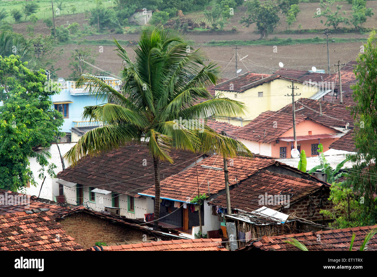 Village View in Mundgod at Karnataka India Asia Stock Photo