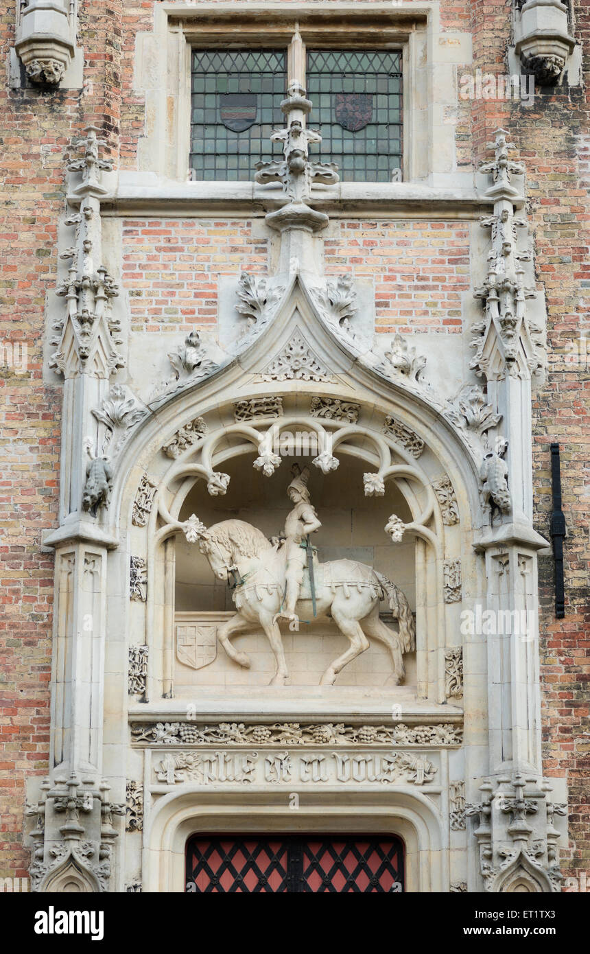 Bruges, Belgium, entrance in the courtyard of the Gruuthuse Museum Stock Photo