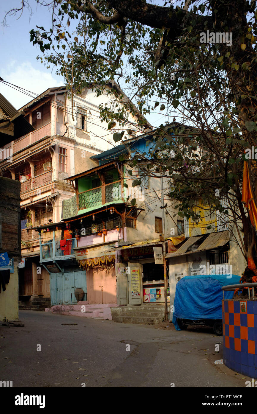 Old buildings lane in nashik Maharashtra India Asia Stock Photo