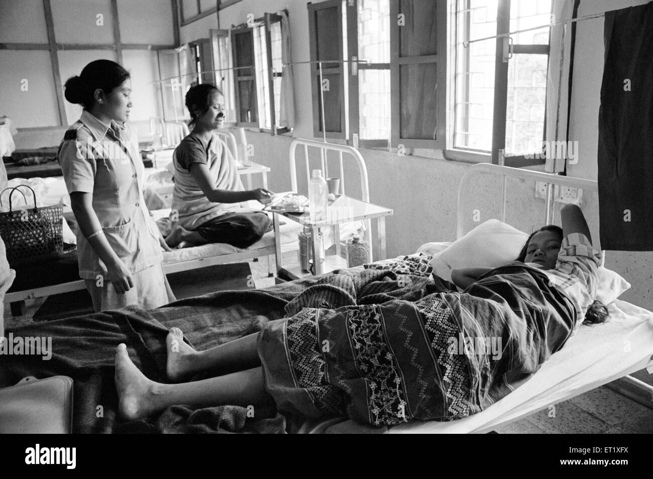 Government hospital ; Ziro Lower Subansiri district ; Arunachal Pradesh ; India ; Asia ; old vintage 1900s picture Stock Photo
