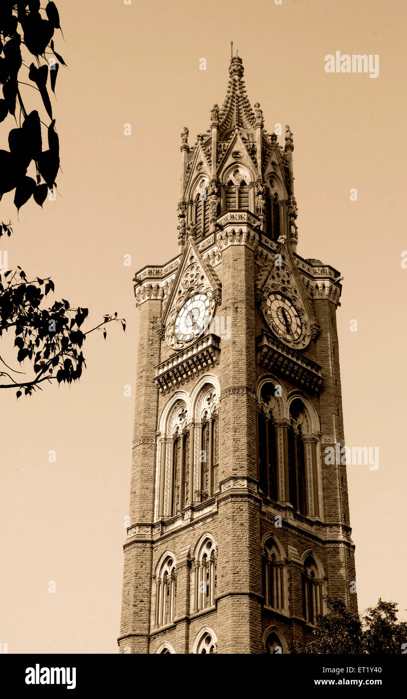 Rajabhai clock tower mumbai india Stock Photo