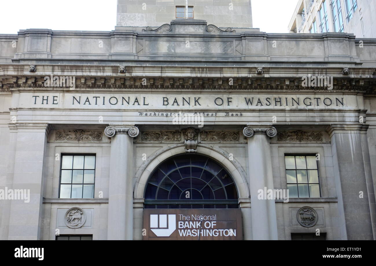 The National Bank of Washington historical building in Washington DC Stock Photo