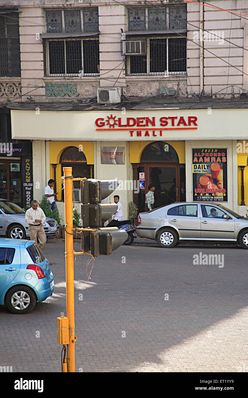Golden star Thali Veg. restaurant ; Maharishi Karve road ;  Charni Road ; Bombay Mumbai ; Maharashtra ; India Stock Photo