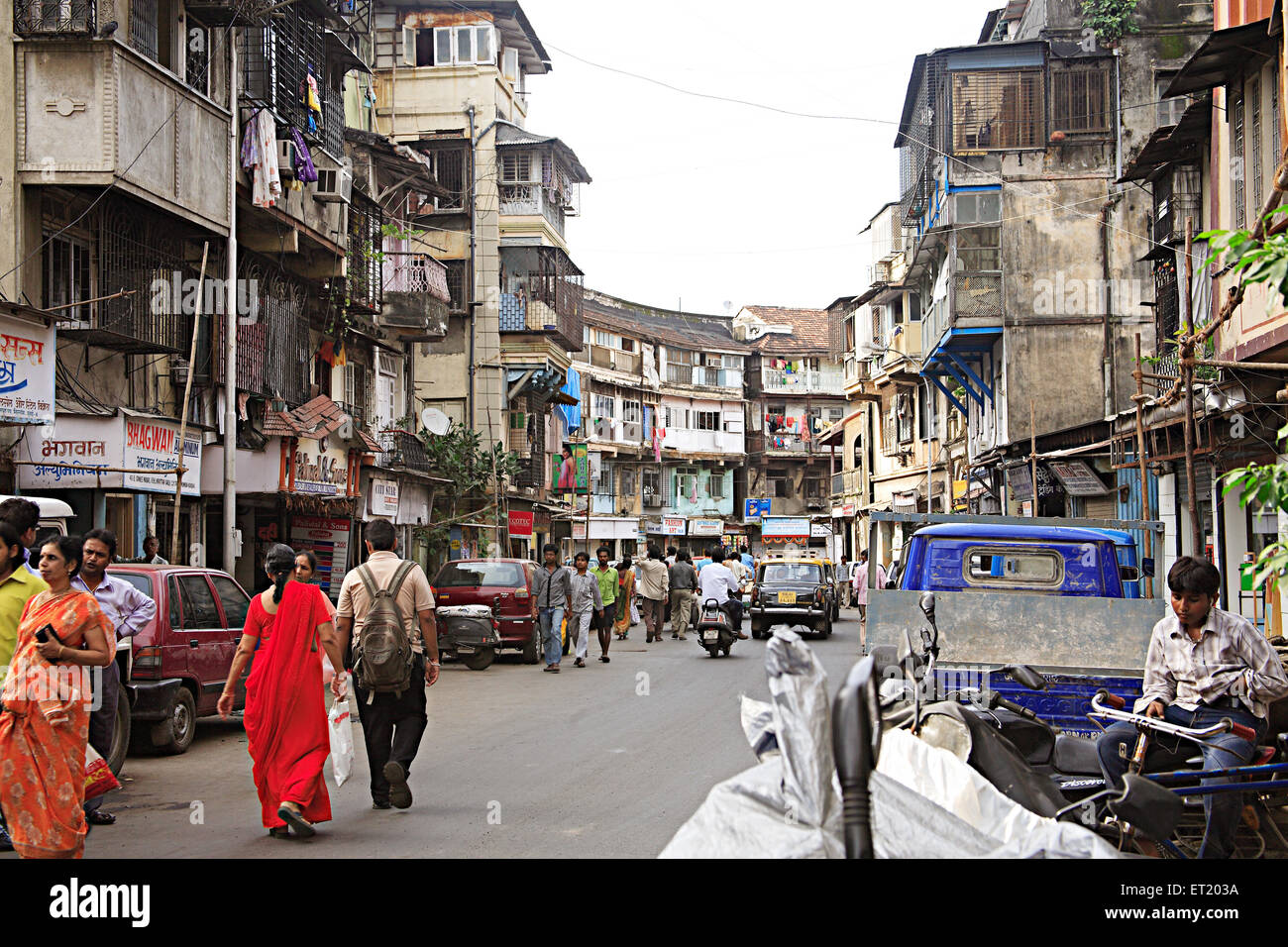 Mass urban housing  ; Charni road ; Bombay Mumbai ; Maharashtra ; India Stock Photo