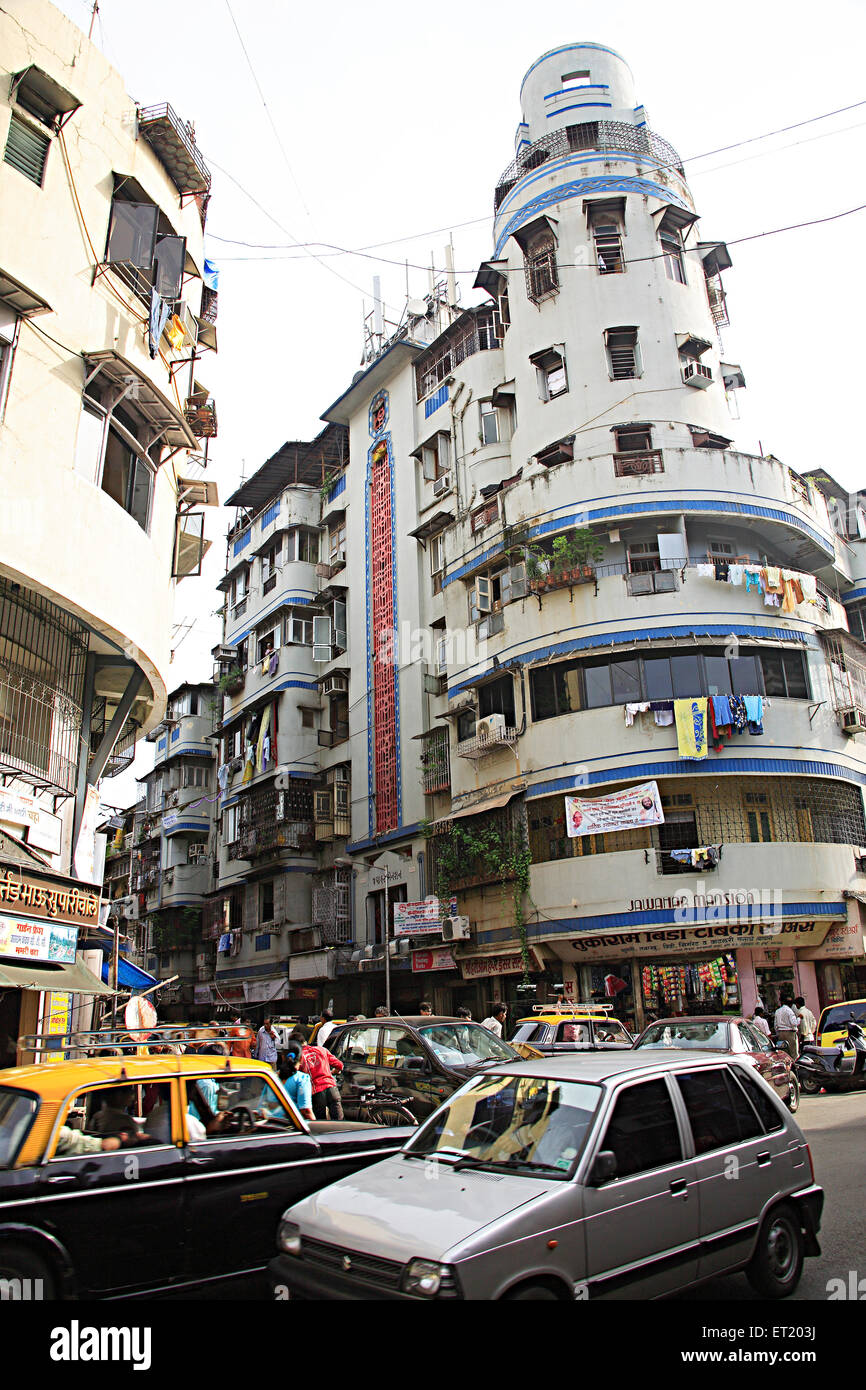Jawahar mansion building mass urban housing ; Charni road ; Bombay Mumbai ; Maharashtra ; India Stock Photo