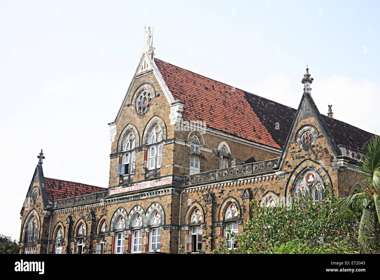 Old building ; Byramjee Jeejeebhoy Institution ; Charni Road ; Bombay ; Mumbai ; Maharashtra ; India ; Asia ; Asian ; Indian Stock Photo