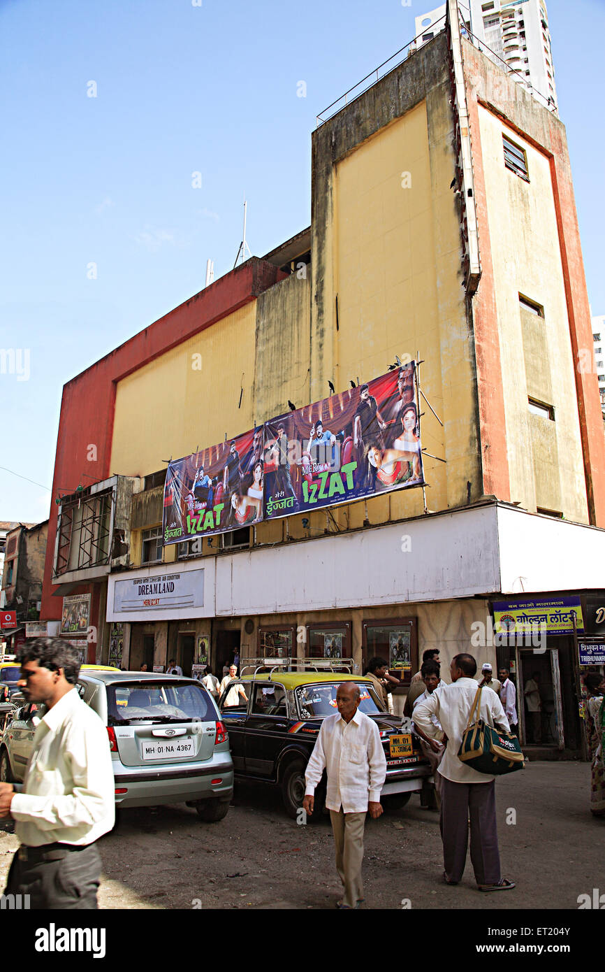 Old bollywood cinema hall dream land theatre ; Charni road ; Bombay Mumbai ; Maharashtra ; India Stock Photo