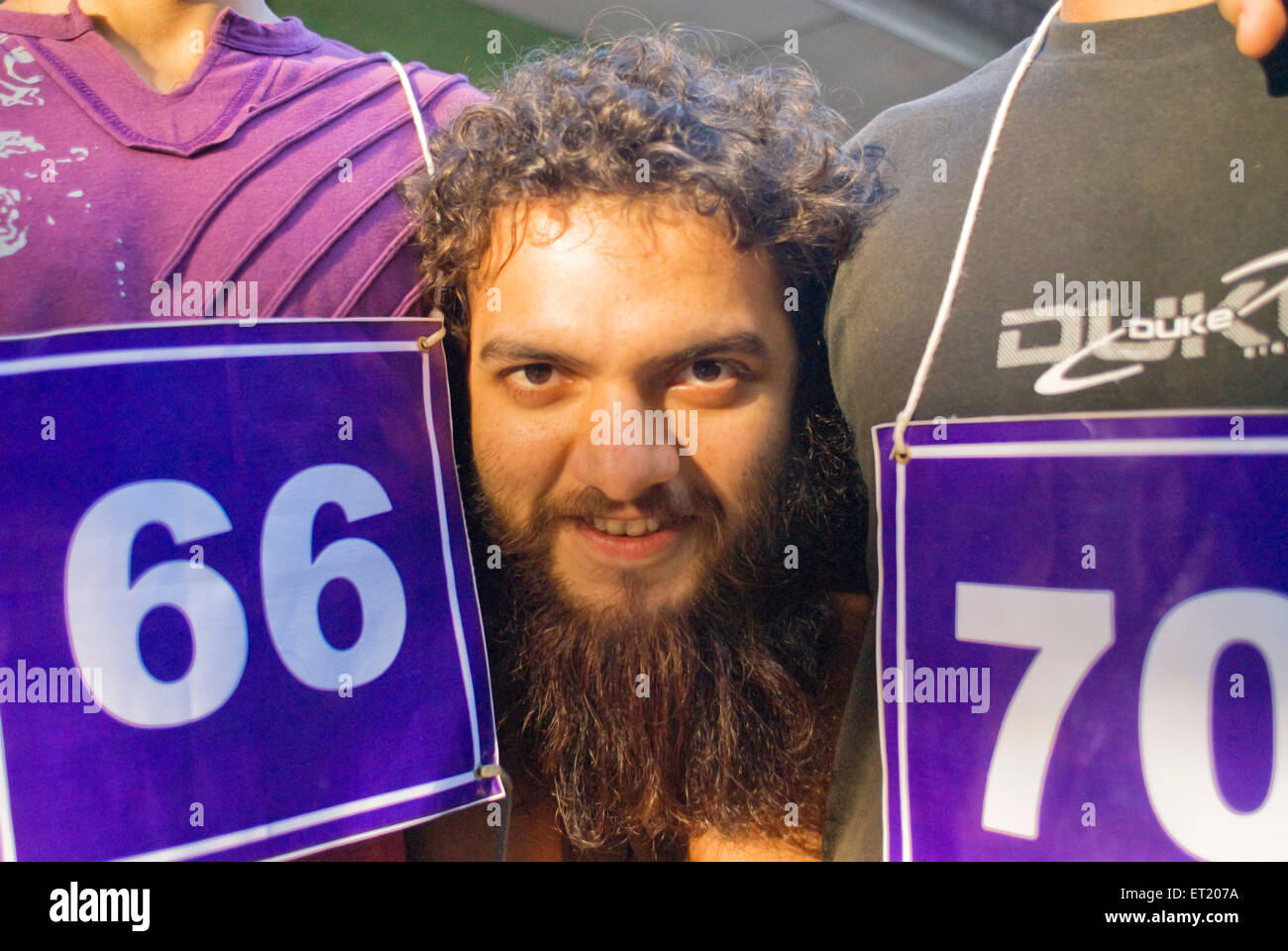man with long beard, Bombay, Mumbai, Maharashtra, India, Asia Stock Photo