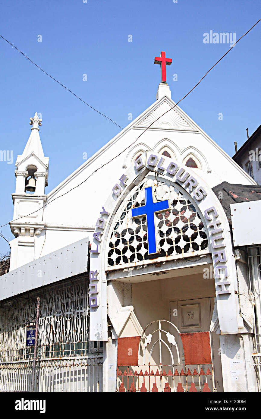 Place of worship Our Lady of Dolours church ; Maharshi Karve road ; Marine Lines ; Bombay Mumbai ; Maharashtra ; India Stock Photo