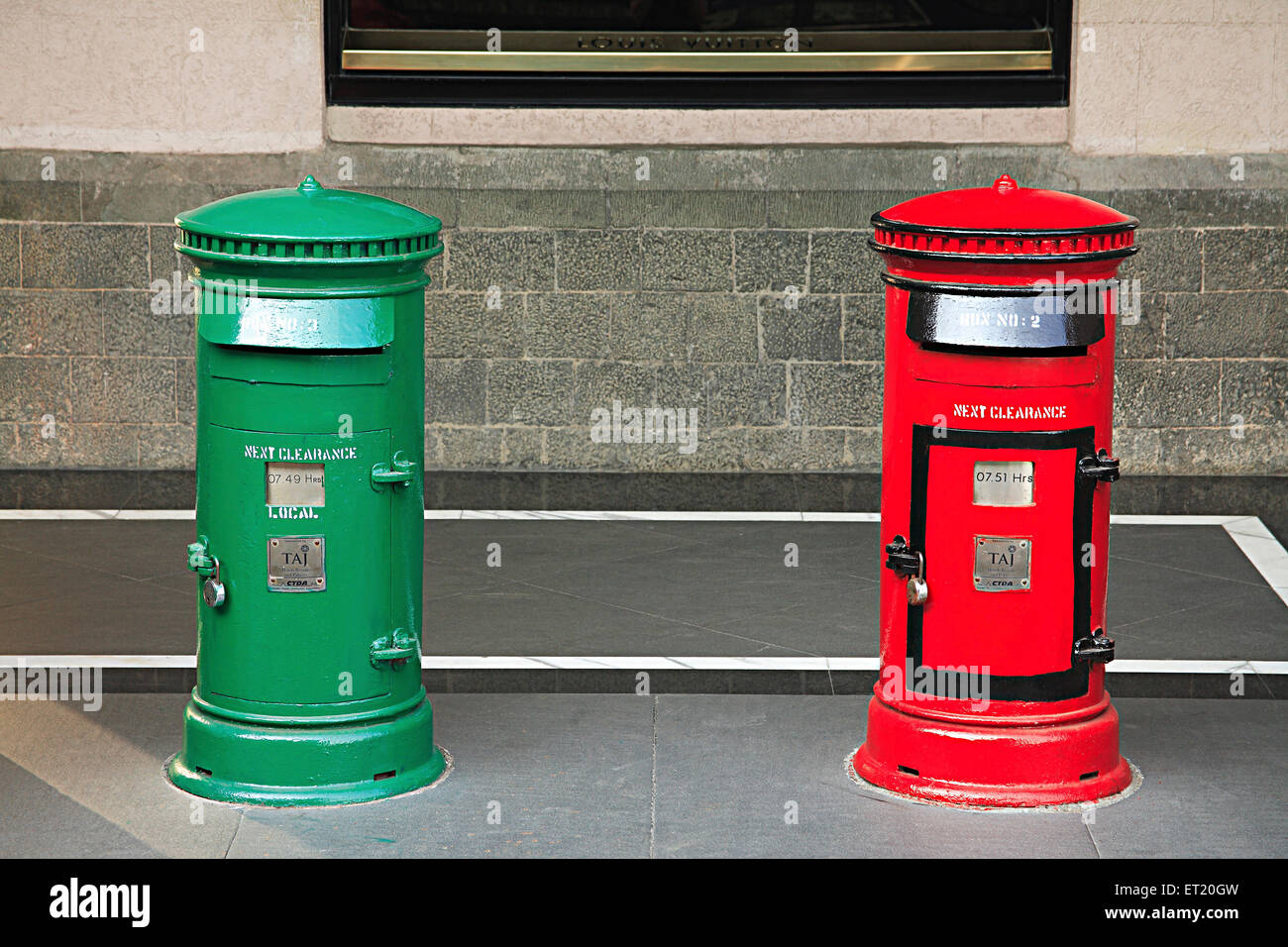 Letter boxes ; Bombay ; Mumbai ; Maharashtra ; India ; Asia ; Asian ; Indian Stock Photo