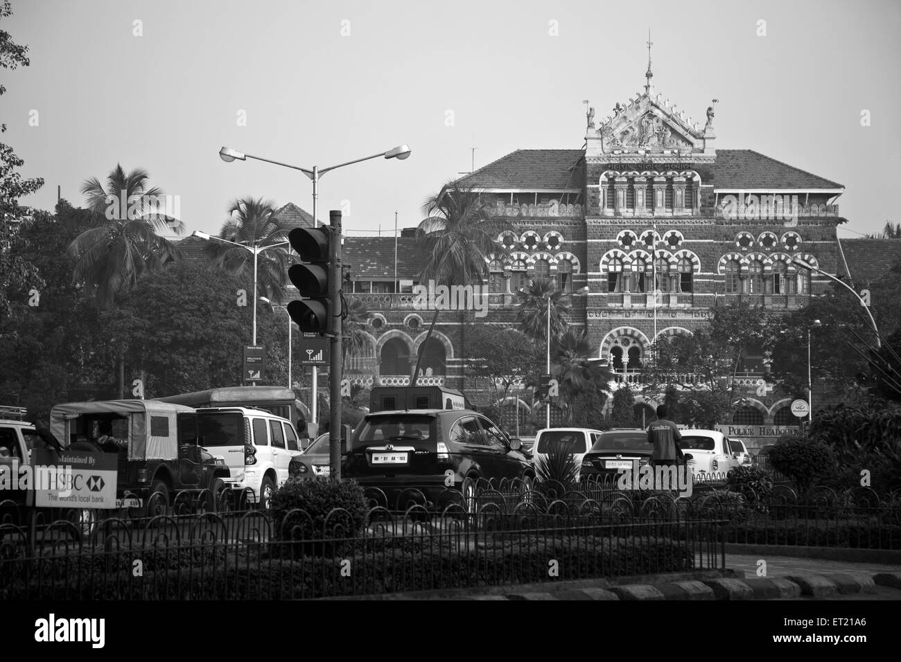 Police Headquarters ; Fort ; S p mukherjee chowk ; shahid bhagat sing marg ; Bombay Mumbai ; Maharashtra Stock Photo