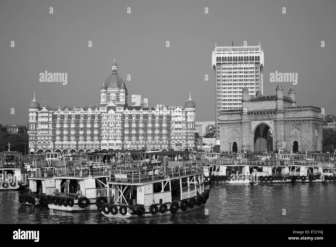 Gateway of India, Taj Mahal Hotel, Apollo Bunder, Colaba, Bombay, Mumbai, Maharashtra, India, Asia, Asian, Indian Stock Photo