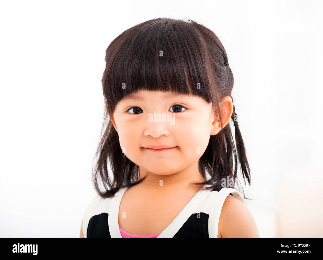 closeup sweet asian little girl face Stock Photo