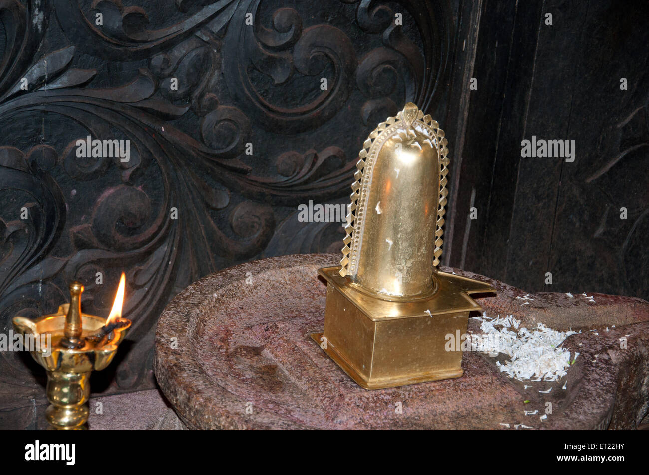 Bhavishwani shiv lingum at damodar temple ; Goa ; India Stock Photo