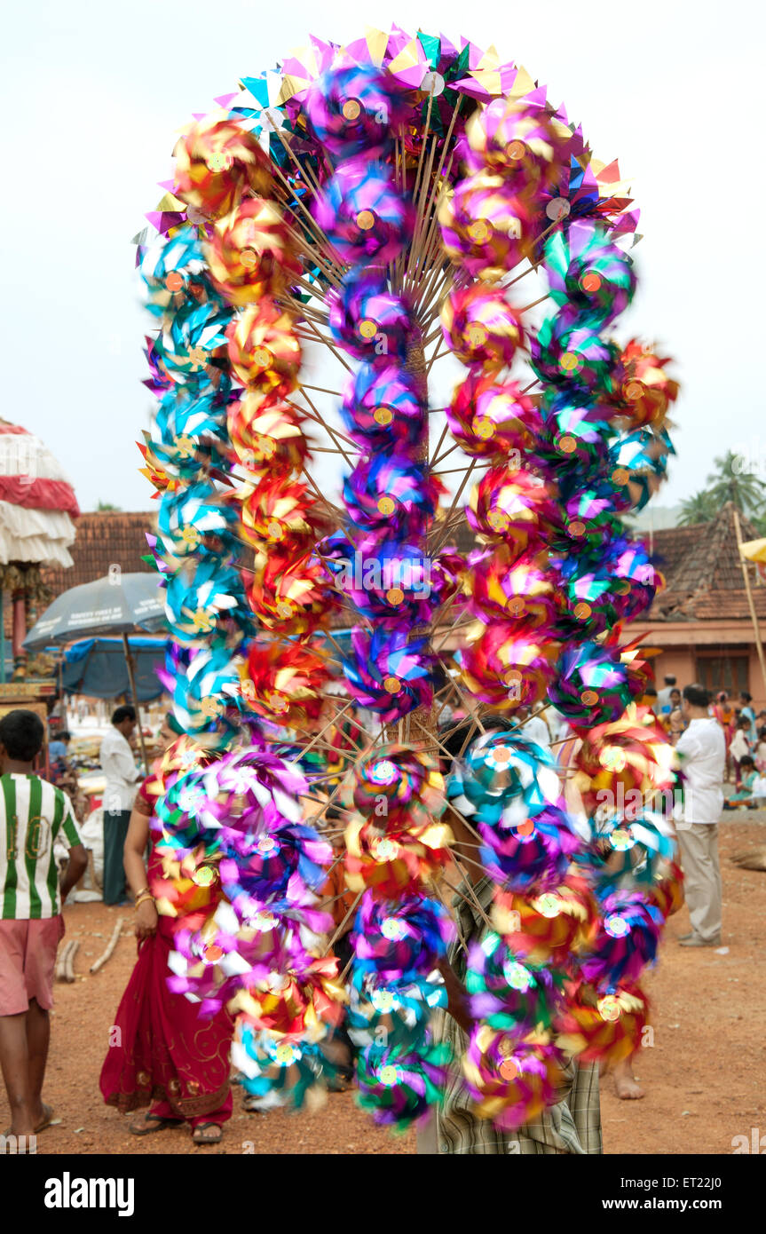 Chakra seller at partagali mutt ; Goa ; India Stock Photo