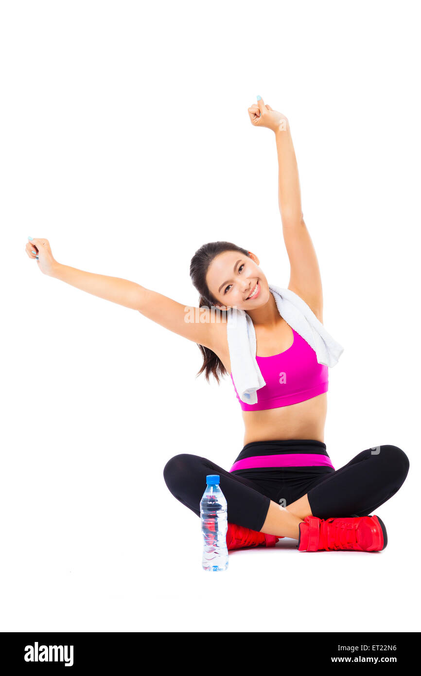 portrait of young  fitness woman Stock Photo