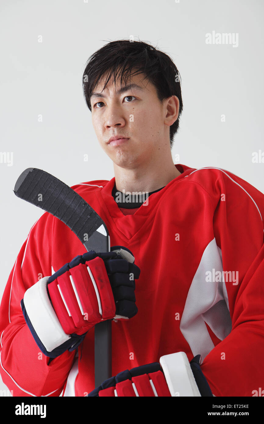 Young Male Ice Hockey Player Stock Photo Alamy