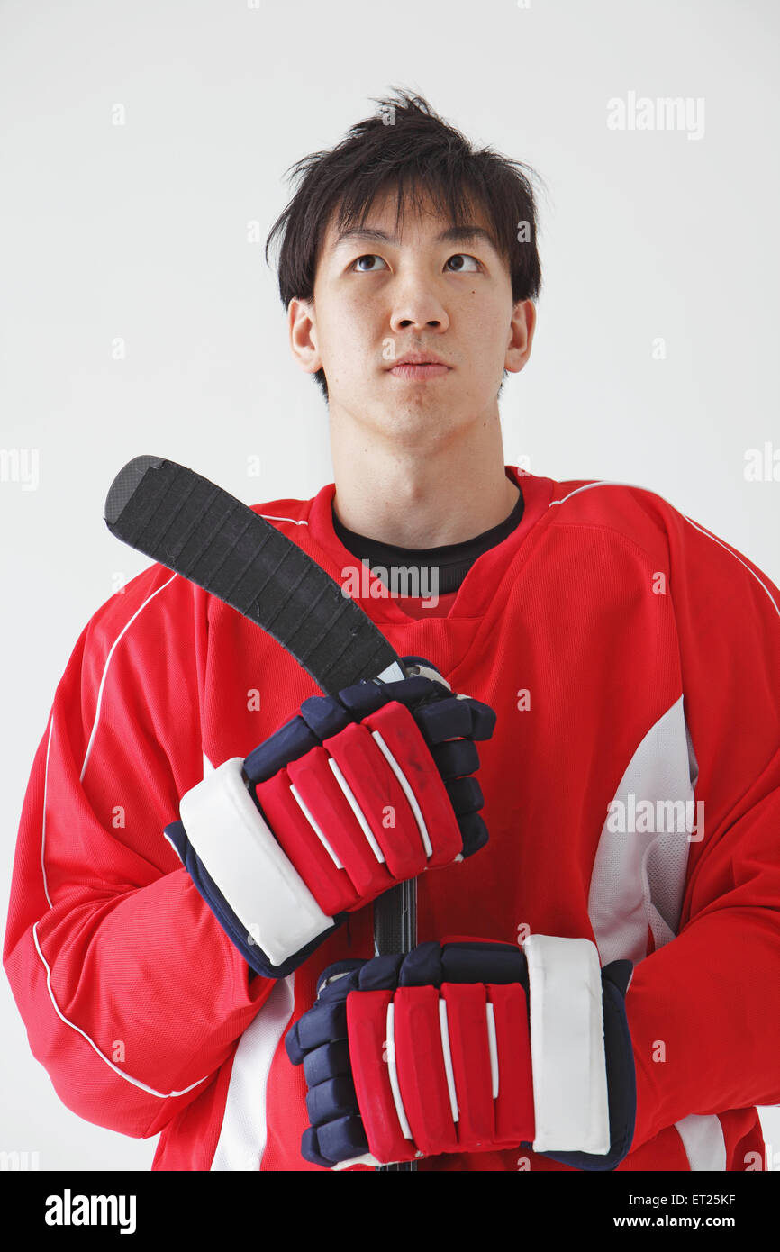 Young Male Ice Hockey Player Stock Photo Alamy