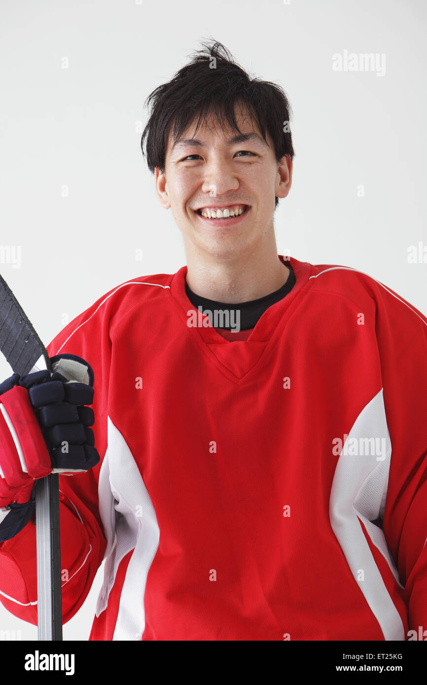 Young Male Ice Hockey Player Stock Photo Alamy