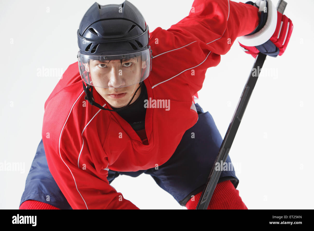 Young Male Ice Hockey Player Stock Photo Alamy