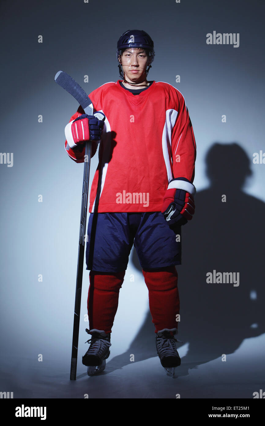 Young Male Ice Hockey Player Stock Photo Alamy