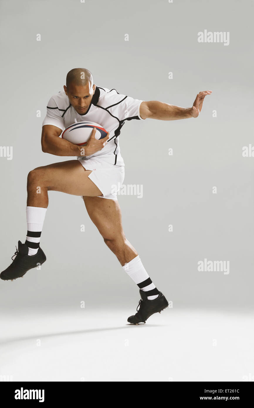 Bald male rugby player Stock Photo Alamy