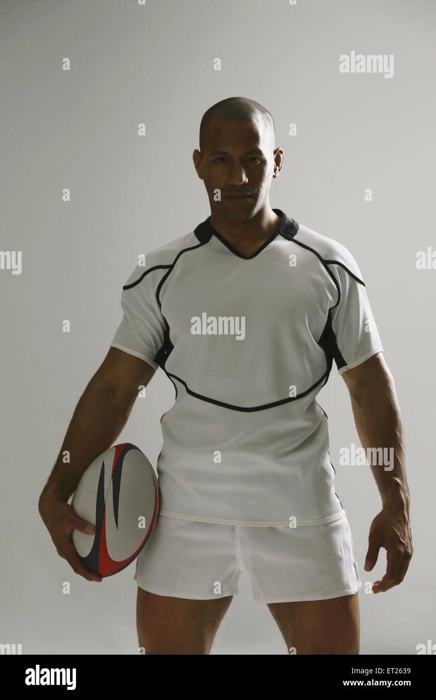 Bald male rugby player Stock Photo Alamy