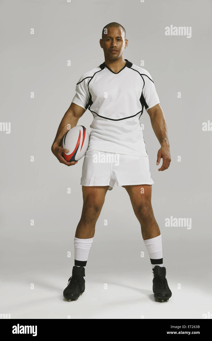 Bald male rugby player Stock Photo Alamy