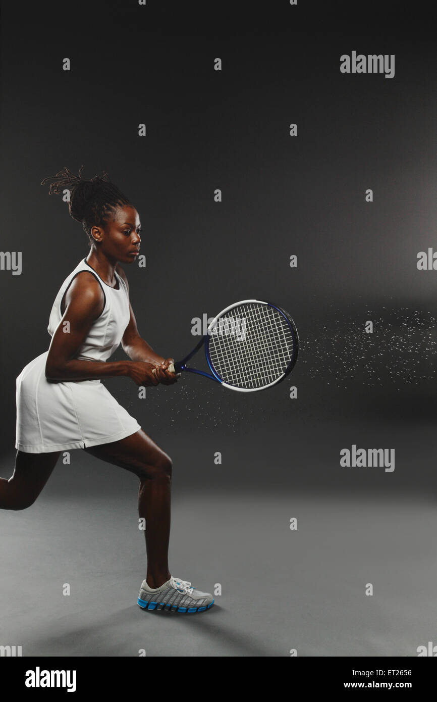 Female Tennis Player, Studio Shot Stock Photo