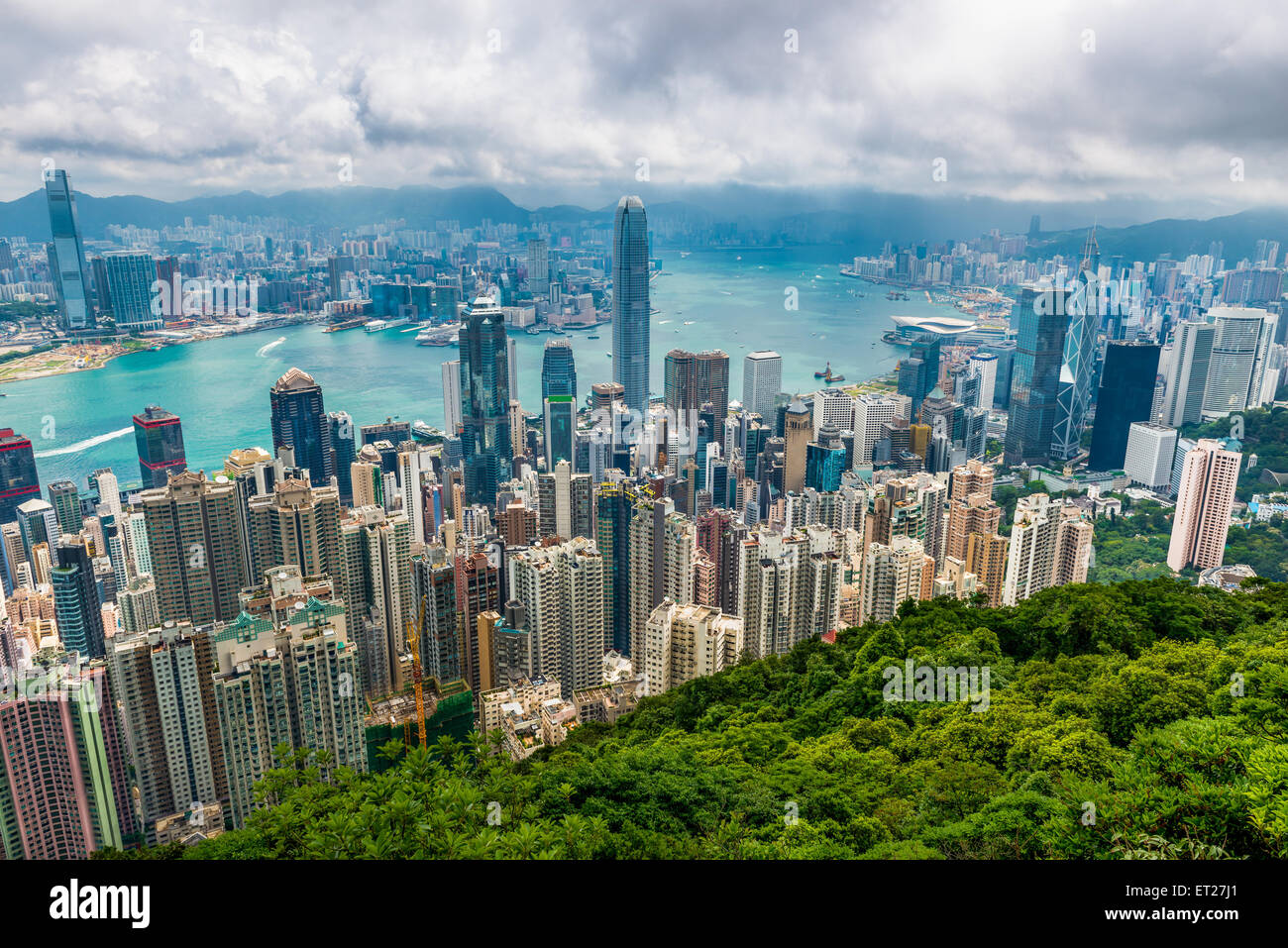 The view of Hong Kong from Victoria Peak Stock Photo - Alamy