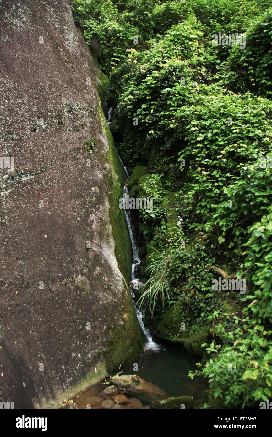 Cascades of fast, mountain falls Stock Photo