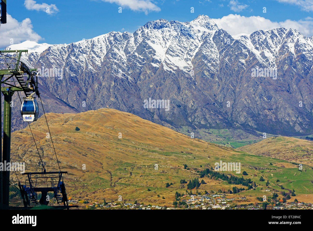 Skyline gondola, Queenstown, South Island, New Zealand, Stock Photo