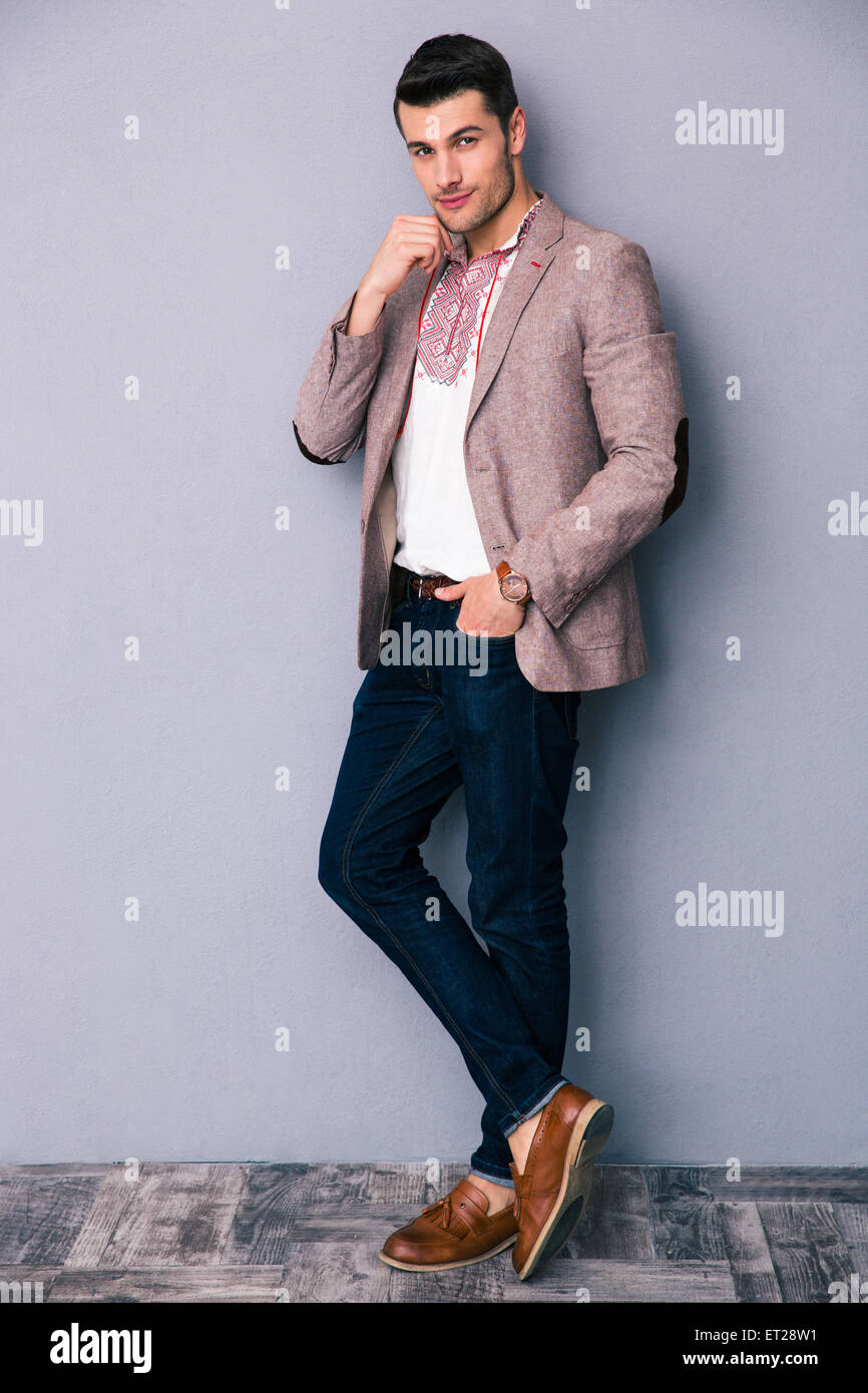 Confident friendly man standing hi-res stock photography and images - Alamy